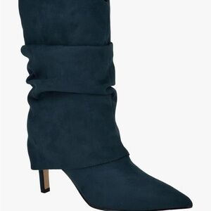 ✨ Nine West Glitch Slouch Boots – Dark Blue